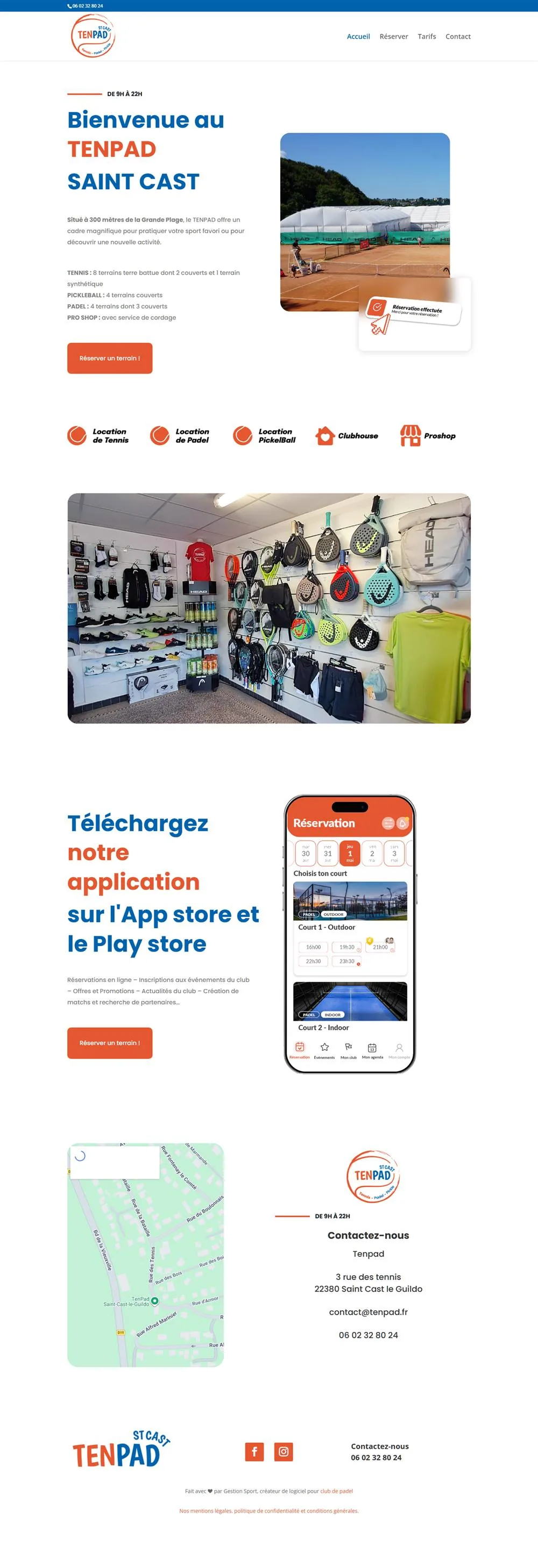Page d'accueil du site TenPad