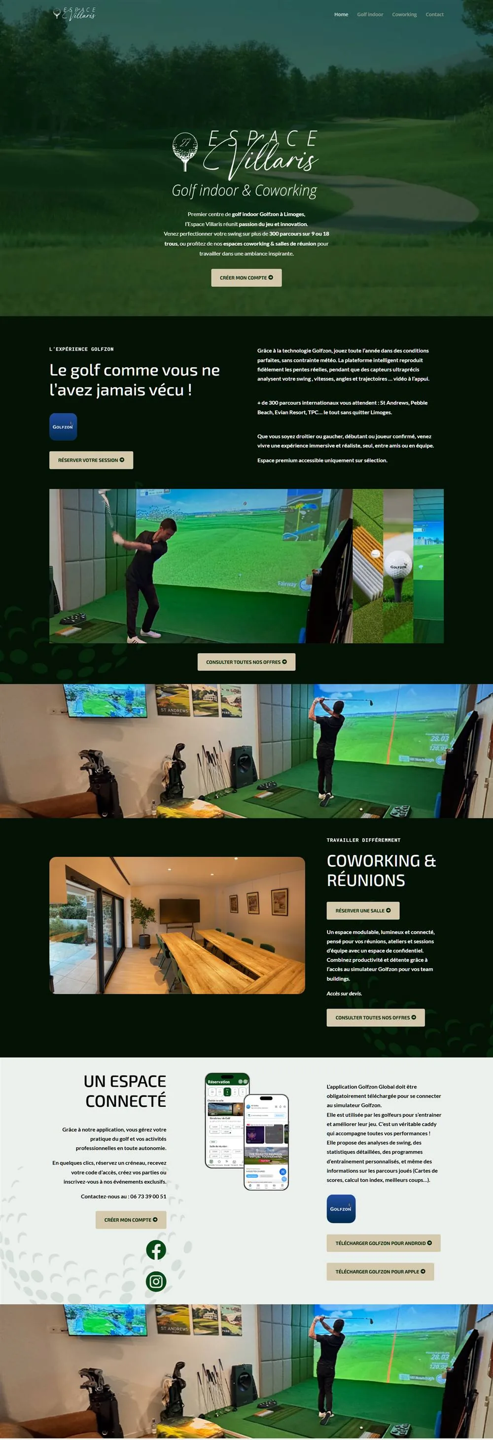 Page d'accueil du site Espace Villaris
