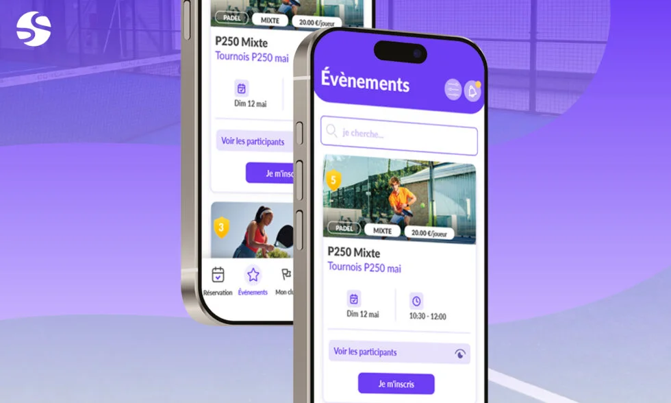 Réservation d'un terrain depuis l'application mobile Gestion Sports