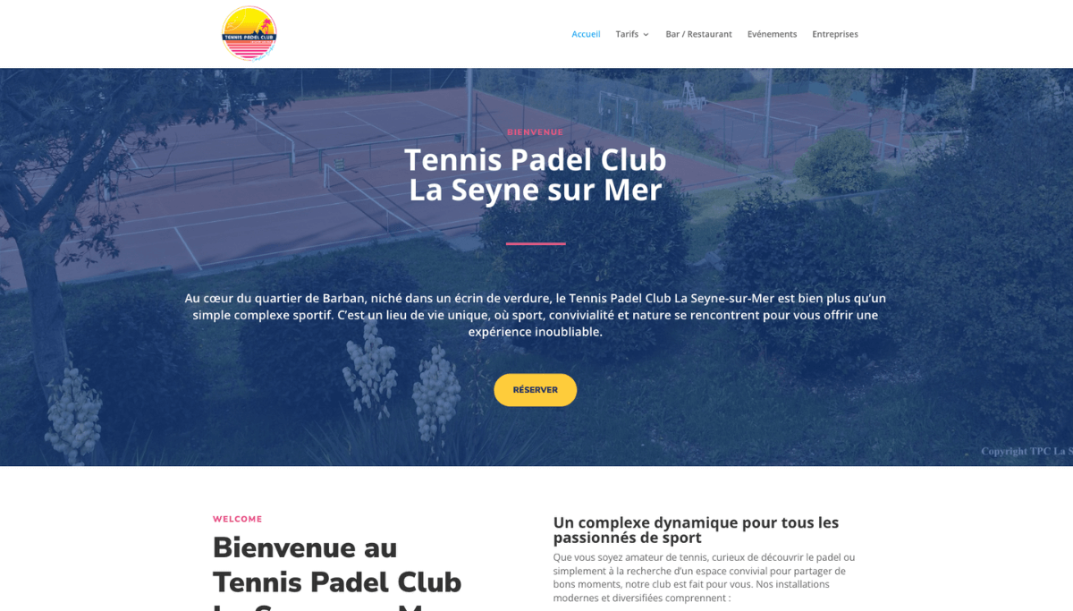 Site Internet Club de Sports